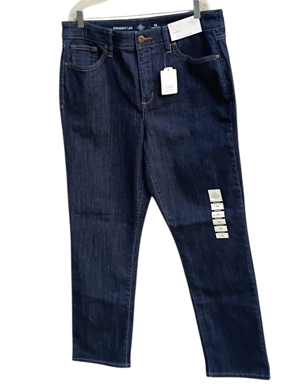 St John's Bay Straight Jeans sz 14 NEW